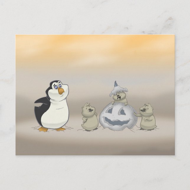 Carte Postale Penguin Halloween Postcard (Devant)