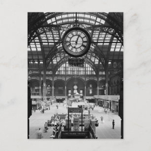Carte Postale Penn Station New York Magic Lantern Slide Vintage