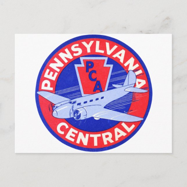 Carte Postale Pennsylvania Central Airlines (Devant)