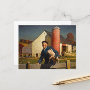 Carte Postale Pennsylvania Farmer par Newell Convers Wyeth