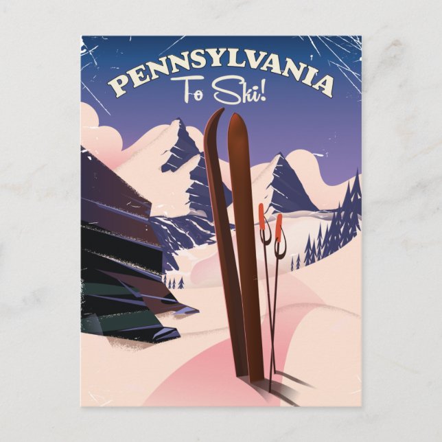 Carte Postale Pennsylvanie À Ski (Devant)