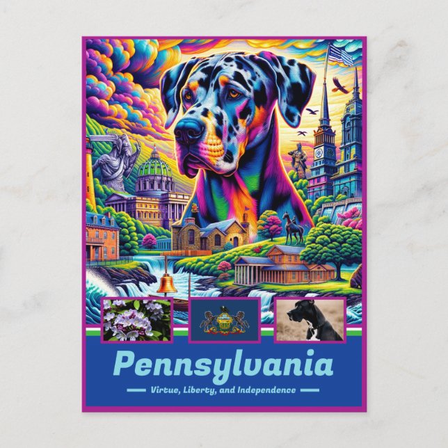 Carte Postale Pennsylvanie Charme historique Iconique (Devant)
