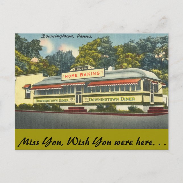 Carte Postale Pennsylvanie, Downingtown Diner, Downingtown (Devant)