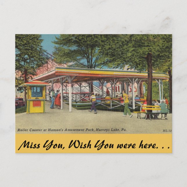 Carte Postale Pennsylvanie, Hanson Amusement Park (Devant)