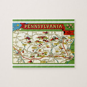 Carte postale Pennsylvanie Jigsaw Puzzle