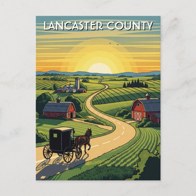 Carte Postale Pennsylvanie Lancaster County Travel (Devant)