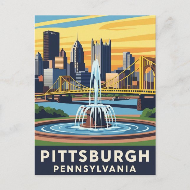 Carte Postale Pennsylvanie Pittsburgh Travel (Devant)