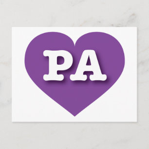 Carte Postale Pennsylvanie Purple Heart - I love PA