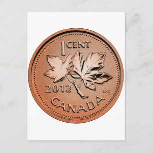 Carte Postale Penny canadienne 2013