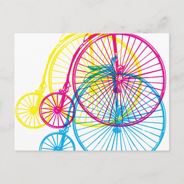 Carte Postale Penny Farthings CMYK (Devant)