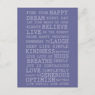 Carte Postale Pensées Positives