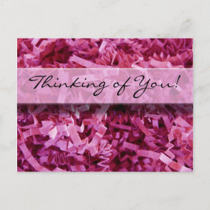Carte Postale Penser à votre Abstrait papier rose Shreds Photo