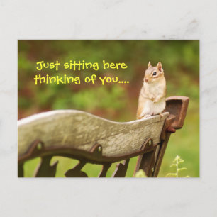 Carte Postale Penser à vous chipmunk