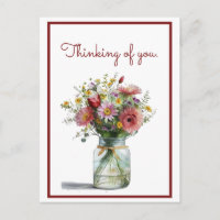 Penser à vous des marguerites d'aquarelle dans un