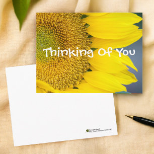 Carte Postale Penser À Vous Modèle photo Gros Plan De Tournesol