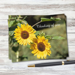 Carte Postale Penser À Vous Tournesols