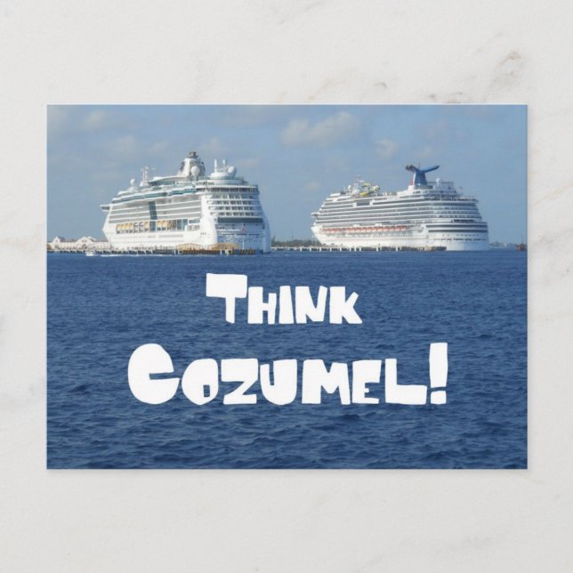 Carte Postale Pensez à Cozumel ! (Devant)
