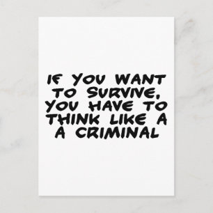Carte Postale Pensez À Un Criminel