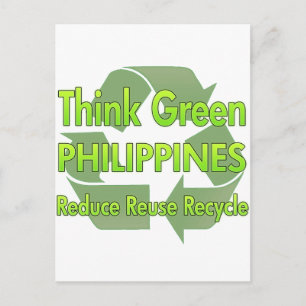 Carte Postale Pensez aux Philippines vertes