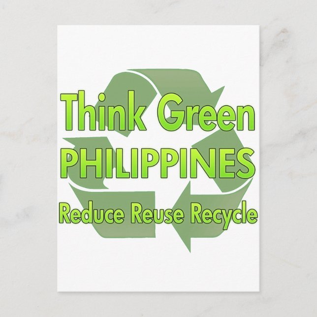 Carte Postale Pensez aux Philippines vertes (Devant)