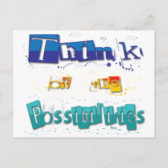 Carte Postale pensez aux possibilités (Devant)