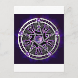 Carte Postale Pentacle De La Lune Violette