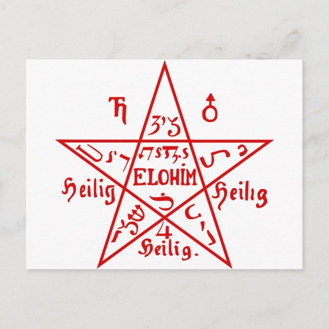 Carte Postale Pentacle du sixième livre de Moïse (Devant)