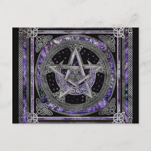 Carte Postale Pentagram Triskelion Amethyst Moon
