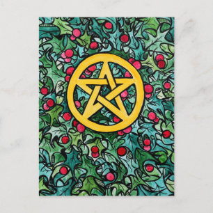Carte Postale Pentagramme de Yule païen