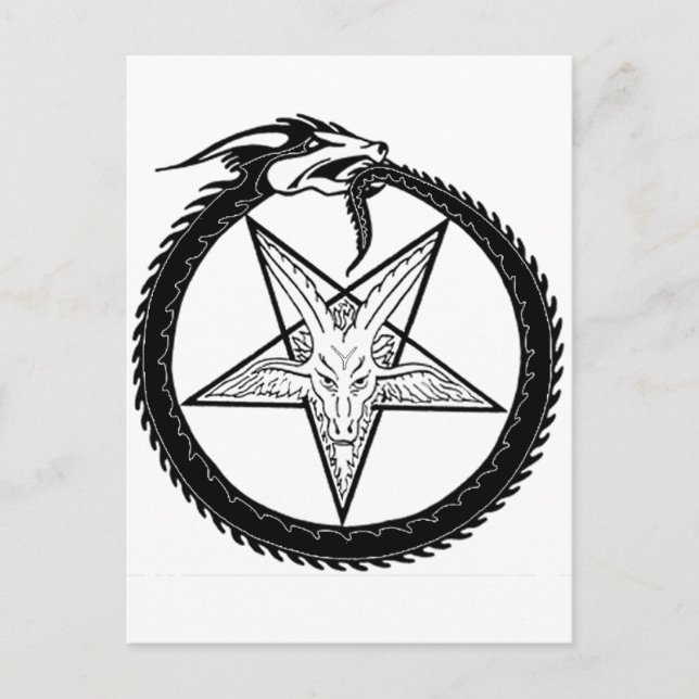 Carte Postale Pentagramme dragon (Devant)