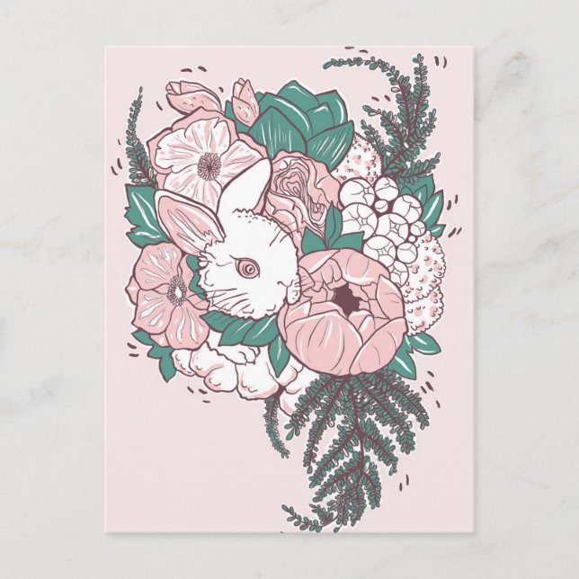 Carte postale Peony Bunny (Devant)