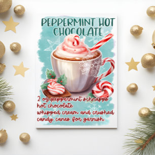Carte Postale Pepperment Hot Chocolate Noël Salutation
