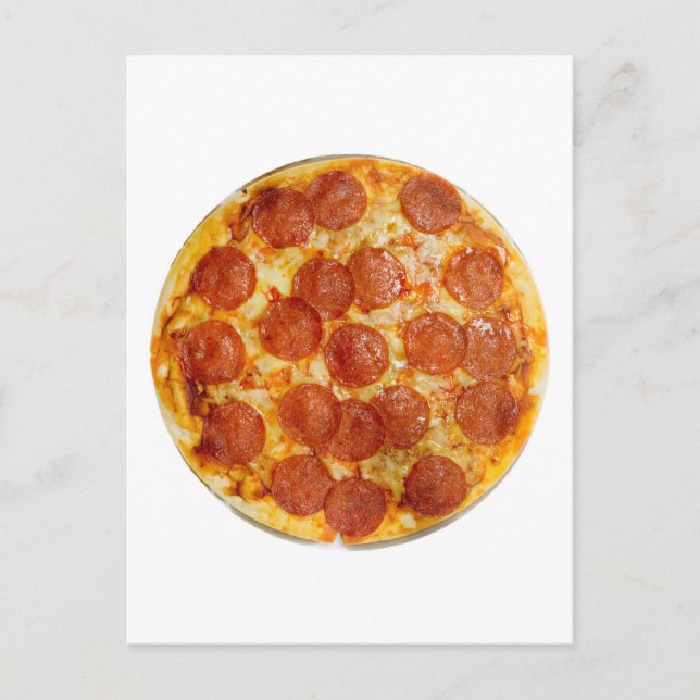 Carte Postale Pepperoni et pizza au fromage (Devant)