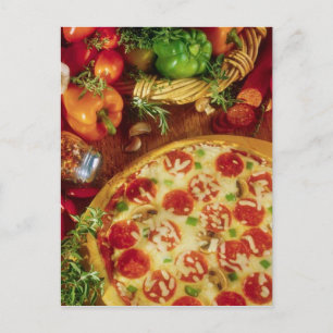 CARTE POSTALE PEPPERONI PIZA