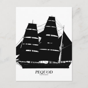 Carte Postale pequod navire noir