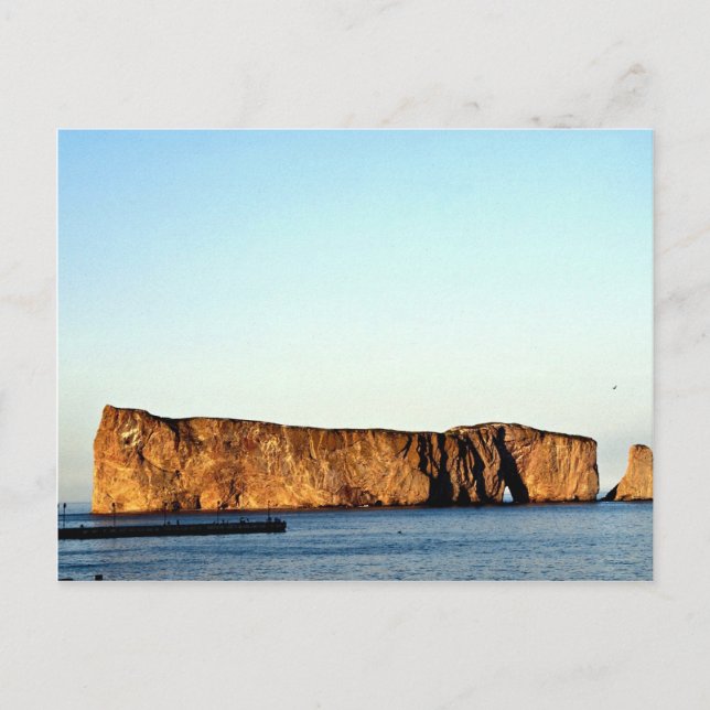 Carte Postale Perce Rock, Gaspe, Quebec, Canada rock formation (Devant)