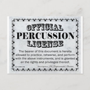 Carte Postale Percussion