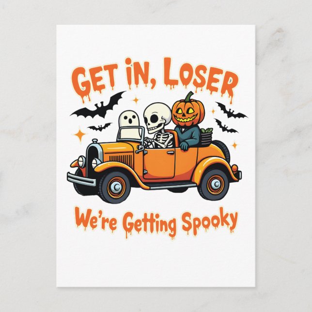 Carte Postale Perdre nous devenons Éffrayants Halloween (Devant)
