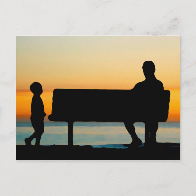 Carte Postale Père et Fils (Devant)