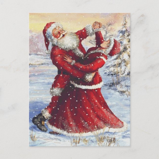 Carte Postale Père et mère Noël (Devant)