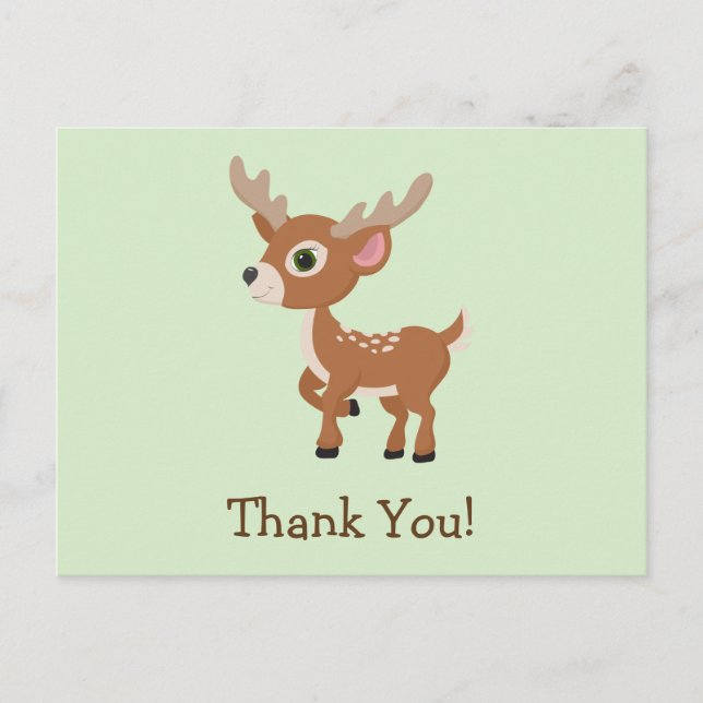Carte Postale Père, Merci de cerf de bébé (Devant)
