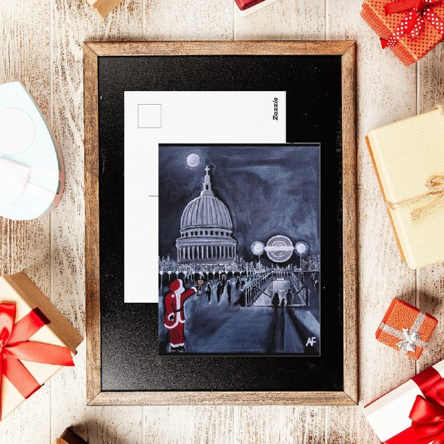 Carte Postale Père Noël à Londres Tableau d'Alfred Fox (Créateur téléchargé)