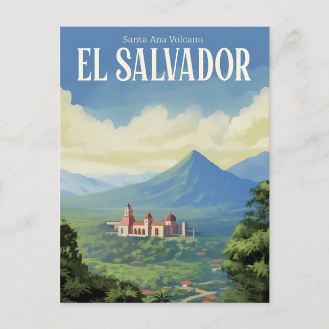 Carte Postale Père Noël Ana Volcano El Salvador Voyage (Devant)