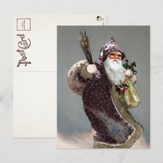 Carte postale Père Noël armée victorienne (Devant / Derrière)