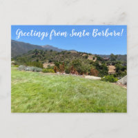 Carte postale père Noël Barbara Botanic Garden