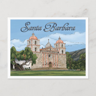Carte postale père Noël Barbara California
