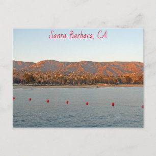 Carte Postale Père Noël Barbara, Californie coucher de soleil mo