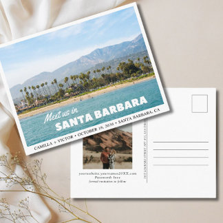 Carte Postale Père Noël Barbara Wedding Enregistrer la date Cart