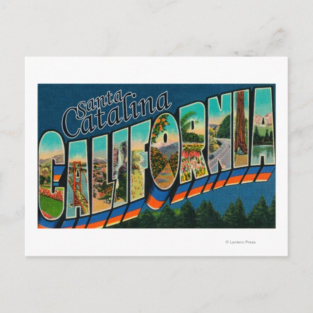 Carte Postale Père Noël Catalina, Californie - Scènes de grandes (Devant)