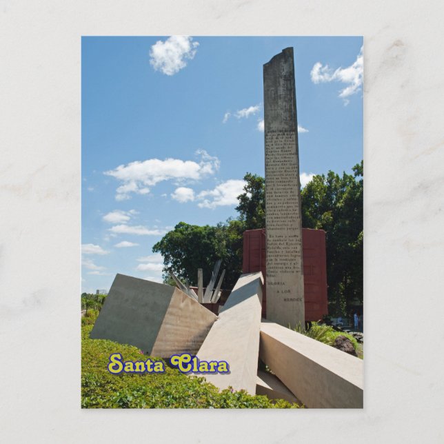 Carte Postale Père Noël Clara, Cuba - Pierre du mémorial de Che  (Devant)